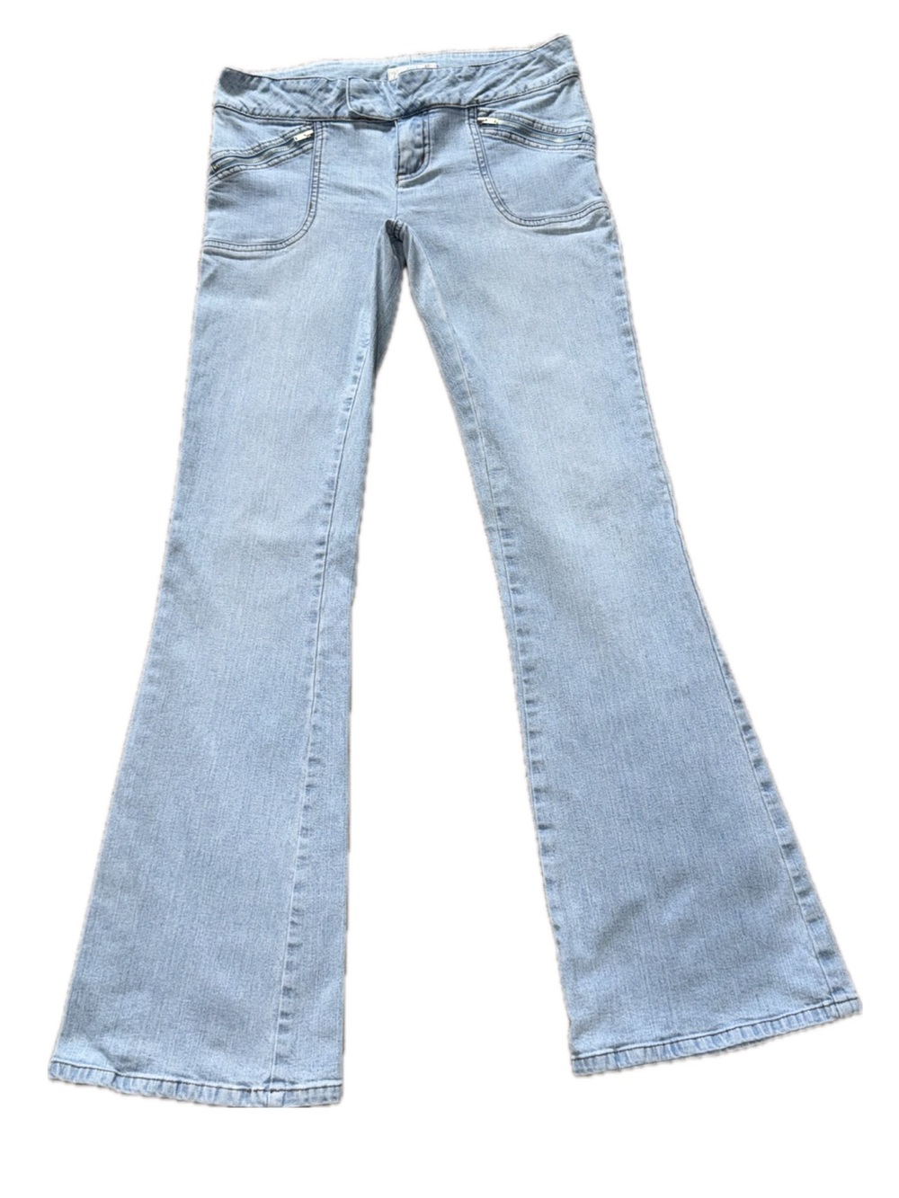 🌀 JLO by Jennifer Lopez Low Rise Flare Y2K Jeans Light Wash | Women’s Junior’s 3